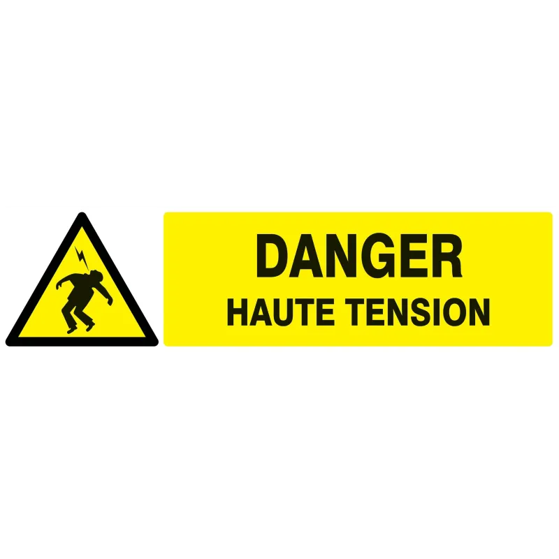 Panneau DANGER HAUTE TENSION 200x52 NO Taliaplast 720302 | 720302 Panneau DANGER HAUTE TENSION 200x52 NO Taliaplast 720302 | 720302