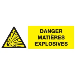 Panneau DANGER MATIERES EXPLOSIVES NOR Taliaplast 726312 | 726312