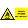 Panneau DANGER MATIERES INFLAMMABLES N Taliaplast 721303 | 721303