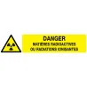 Panneau DANGER MATIERES RADIOACTIVES O Taliaplast 725314 | 725314