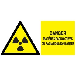 Panneau DANGER MATIERES RADIOACTIVES O Taliaplast 721314 | 721314