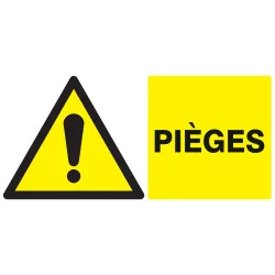 Panneau DANGER PIEGES 330X200 NORMASIG Taliaplast 721321 | 721321