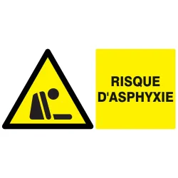 Panneau DANGER RISQUE D'ASPHYXIE 330x2 Taliaplast 721329 | 721329