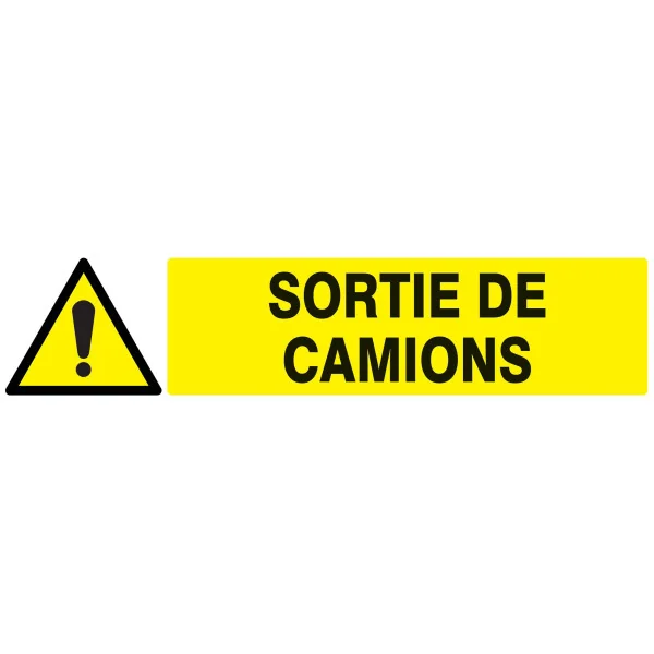 Panneau DANGER SORTIE DE CAMIONS 330x7 Taliaplast 725319 | 725319
