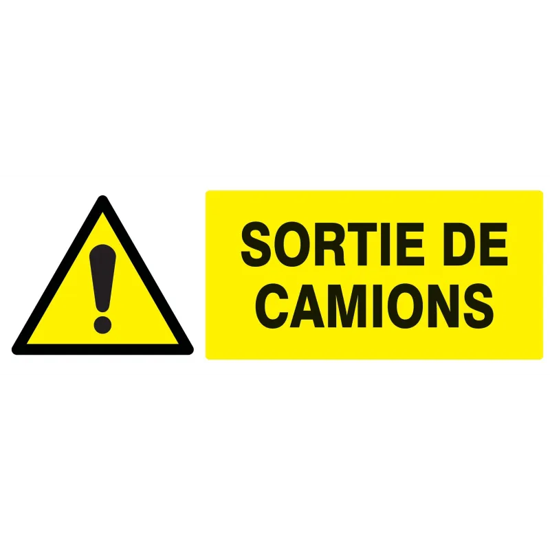 Panneau DANGER SORTIE DE CAMIONS 330x1 Taliaplast 726319 | 726319 Panneau DANGER SORTIE DE CAMIONS 330x1 Taliaplast 726319 | 726319