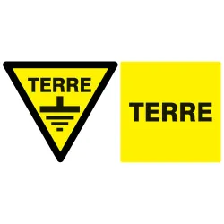 Panneau DANGER TERRE 330x200mm Taliaplast 721318 | 721318