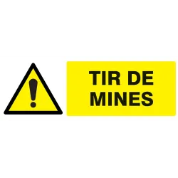 Panneau DANGER TIR DE MINES 330x120mm Taliaplast 726326 | 726326