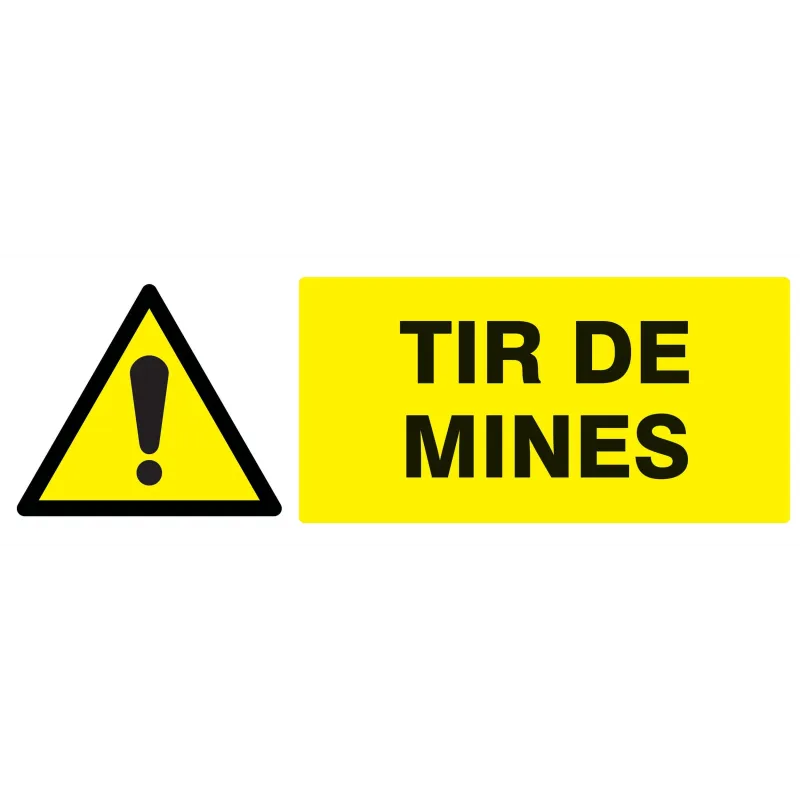 Panneau DANGER TIR DE MINES 330x120mm Taliaplast 726326 | 726326 Panneau DANGER TIR DE MINES 330x120mm Taliaplast 726326 | 726326
