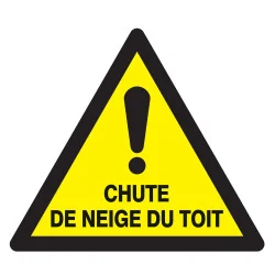 Panneau DANGER CHUTE NEIGE DU TOIT NOR Taliaplast 729956 | 729956