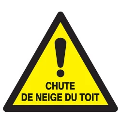 Panneau DANGER CHUTE NEIGE DU TOIT NOR Taliaplast 729328 | 729328