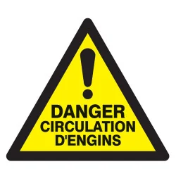 Panneau DANGER CIRCUL. D'ENGINS NORMAS Taliaplast 729937 | 729937