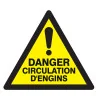 Panneau DANGER CIRCUL. D'ENGINS NORMAS Taliaplast 729937 | 729937