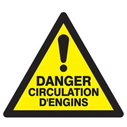 Panneau DANGER CIRCUL. D'ENGINS NORMAS Taliaplast 729331 | 729331