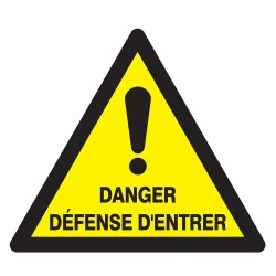 Panneau DANGER DEFENSE D'ENTRER NORMAS Taliaplast 729961 | 729961