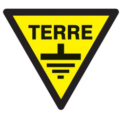 Panneau DANGER TERRE NORMASIGN 300X300 Taliaplast 729324 | 729324