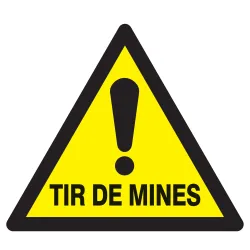 Panneau DANGER TIR DE MINES NORMASIGN Taliaplast 729333 | 729333