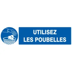 Panneau UTILISEZ LES POUBELLES 200x52 Taliaplast 720512 | 720512