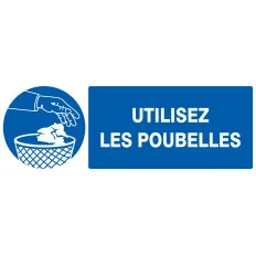 Panneau UTILISEZ LES POUBELLES 330X120 Taliaplast 726512 | 726512