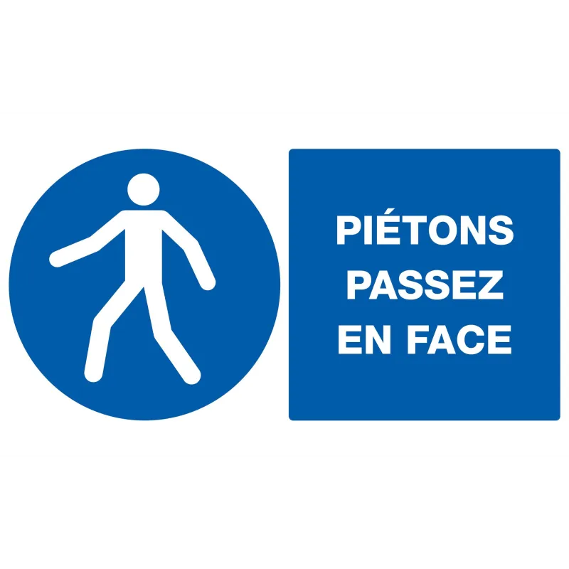 Panneau PIETONS PASSEZ EN FACE 330x200 Taliaplast 721524 | 721524 Panneau PIETONS PASSEZ EN FACE 330x200 Taliaplast 721524 | 721524