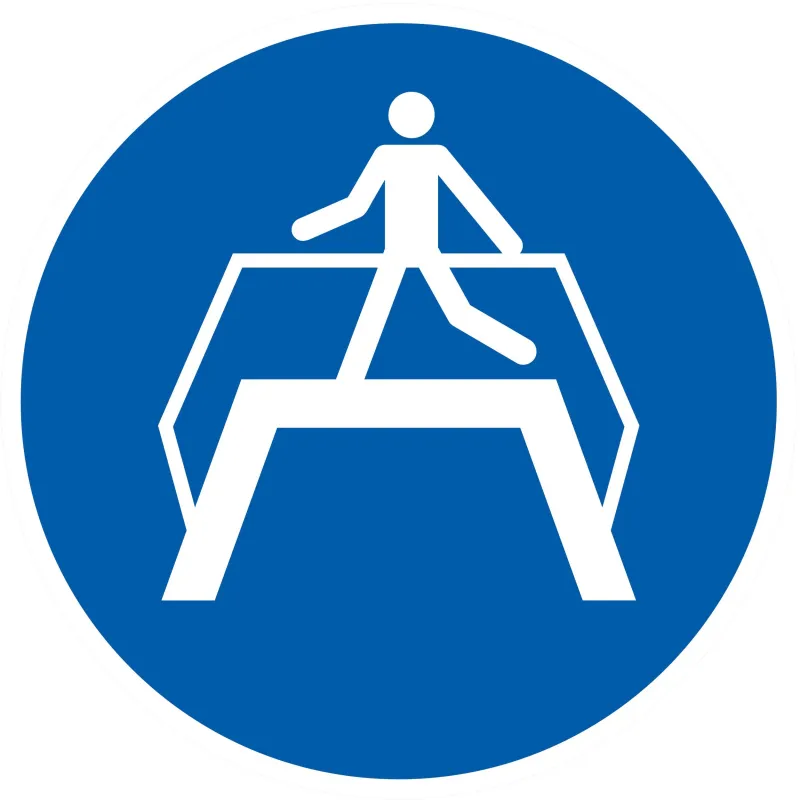 Panneau UTILISER LA PASSERELLE D.80mm Taliaplast 724536 | 724536