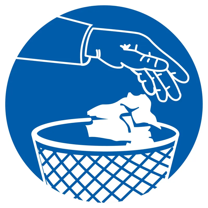 Panneau UTILISEZ LES POUBELLES D.300 N Taliaplast 722543 | 722543