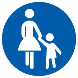 Panneau CHEMIN OBLIG. POUR PIETONS NOR Taliaplast 722588 | 722588