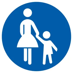 Panneau CHEMIN OBLIG. POUR PIETONS NOR Taliaplast 723588 | 723588