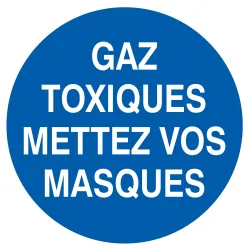 Panneau GAZ TOXIQUES, METTEZ VOS MASQU Taliaplast 724534 | 724534