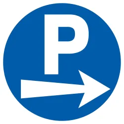Panneau PARKING A DROITE D.300 NORMASI Taliaplast 722523 | 722523