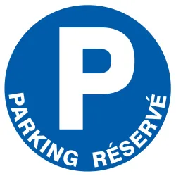 Panneau PARKING RESERVE D.80mm Taliaplast 724519 | 724519