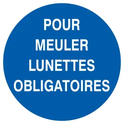 Panneau POUR MEULER LUNETTES OBLIG. NO Taliaplast 722528 | 722528