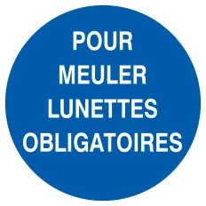 Panneau POUR MEULER LUNETTES OBLIG. NO Taliaplast 722528 | 722528