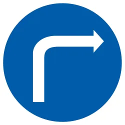 Panneau VIRAGE DROITE D.420 NORMASIGN Taliaplast 723579 | 723579