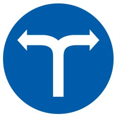 Panneau VIRAGE A DROITE OU A GAUCHE D. Taliaplast 724581 | 724581