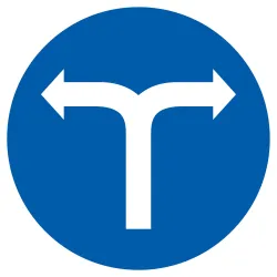 Panneau VIRAGE A DROITE OU A GAUCHE D. Taliaplast 722581 | 722581