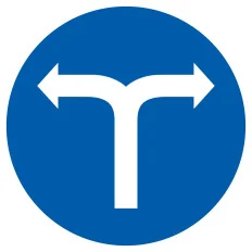 Panneau VIRAGE A DROITE OU A GAUCHE D. Taliaplast 722581 | 722581