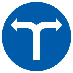 Panneau VIRAGE A DROITE OU A GAUCHE D. Taliaplast 723581 | 723581