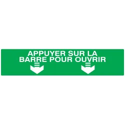 Panneau APPUY.S/BARRE POUR OUVRIR NORM Taliaplast 725421 | 725421