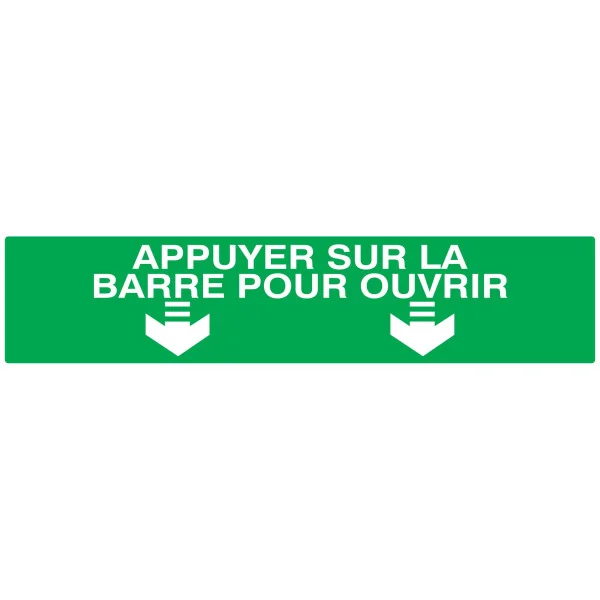 Panneau APPUY.S/BARRE POUR OUVRIR NORM Taliaplast 725421 | 725421 Panneau APPUY.S/BARRE POUR OUVRIR NORM Taliaplast 725421 | 725421