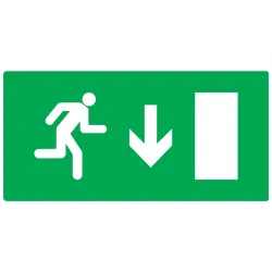 Panneau EVACUAT.SORT.BAS DROIT.330X200 Taliaplast 721426 | 721426