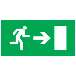 Panneau EVAC.VERS SORT. DROIT 330X200 Taliaplast 721425 | 721425