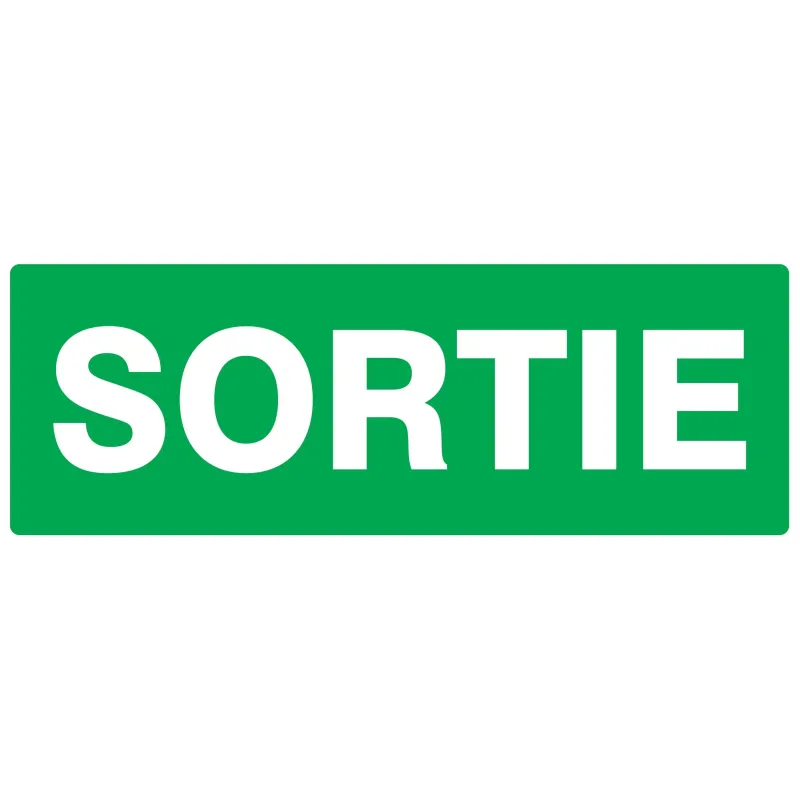 Panneau SORTIE NORMASIGN ADHESIF 330X1 Taliaplast 726419 | 726419