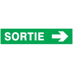 Panneau SORTIE FLECHE A DROITE 330X75 Taliaplast 725417 | 725417