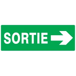 Panneau SORTIE FLECHE A DROITE 330X120 Taliaplast 726401 | 726401