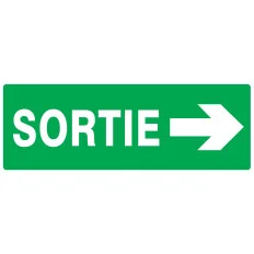 Panneau SORTIE FLECHE A DROITE 330X120 Taliaplast 726401 | 726401
