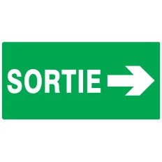 Panneau SORTIE FLECHE A DROITE 330X200 Taliaplast 721419 | 721419