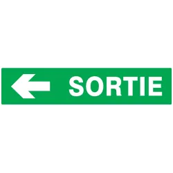 Panneau SORTIE FLECHE A GAUCHE 330X75 Taliaplast 725418 | 725418