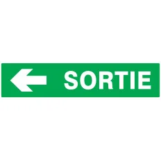 Panneau SORTIE FLECHE A GAUCHE 330X75 Taliaplast 725418 | 725418