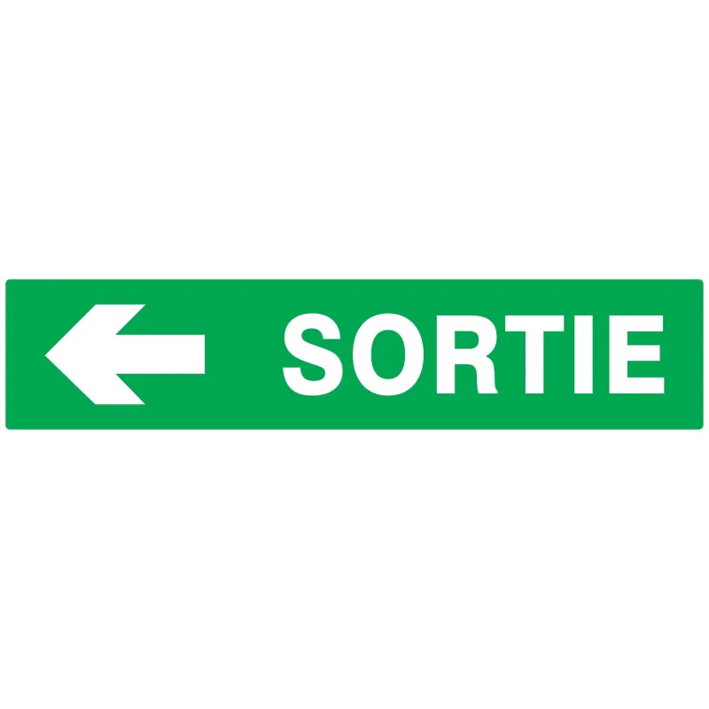 Panneau SORTIE FLECHE A GAUCHE 330X75 Taliaplast 725418 | 725418