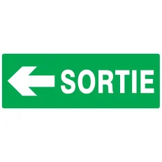 Panneau SORTIE FLECHE A GAUCHE NORMASI Taliaplast 726416 | 726416